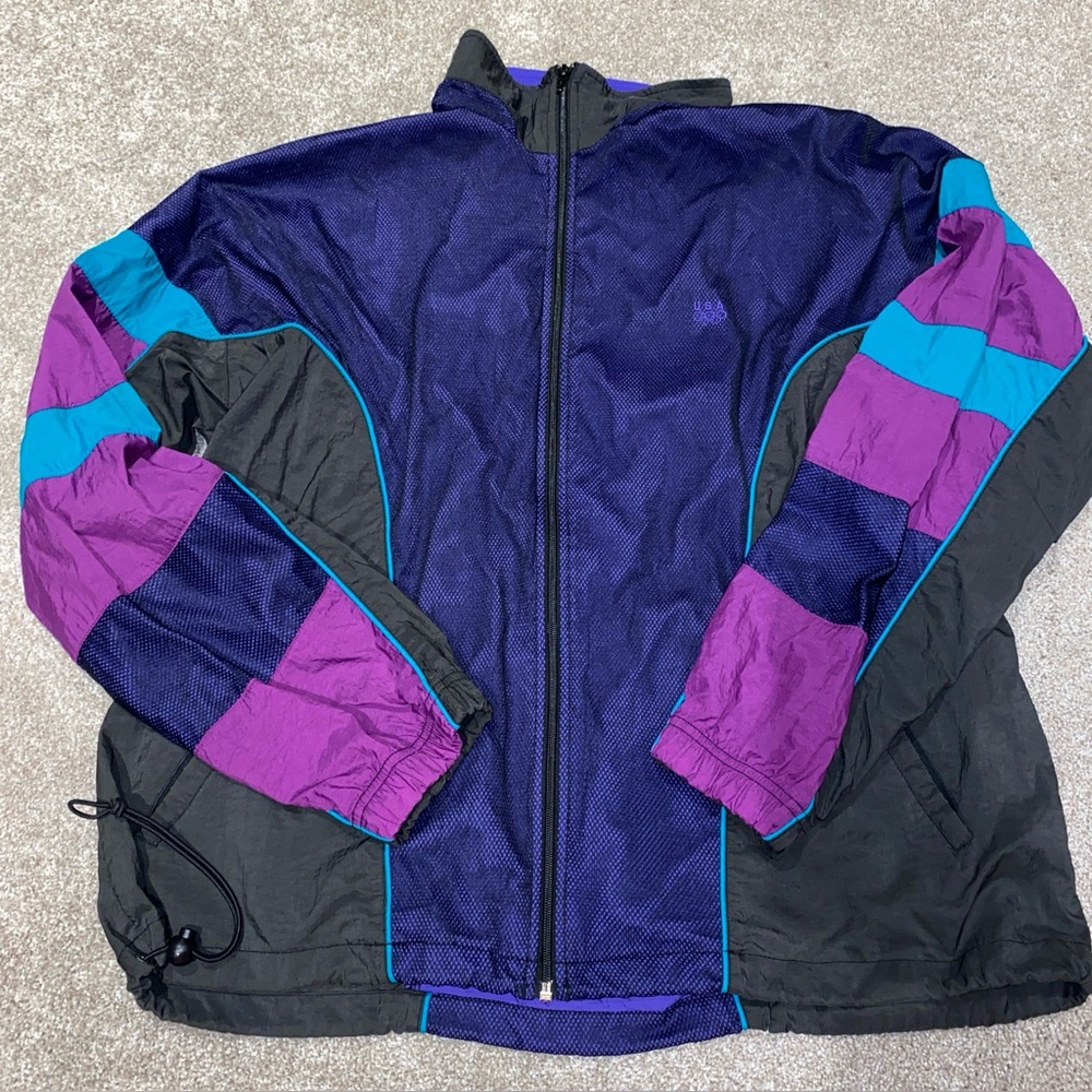 Vintage JC Penney 90’s‎ USA Olympic Games L Track Jacket Windbreaker Color Block